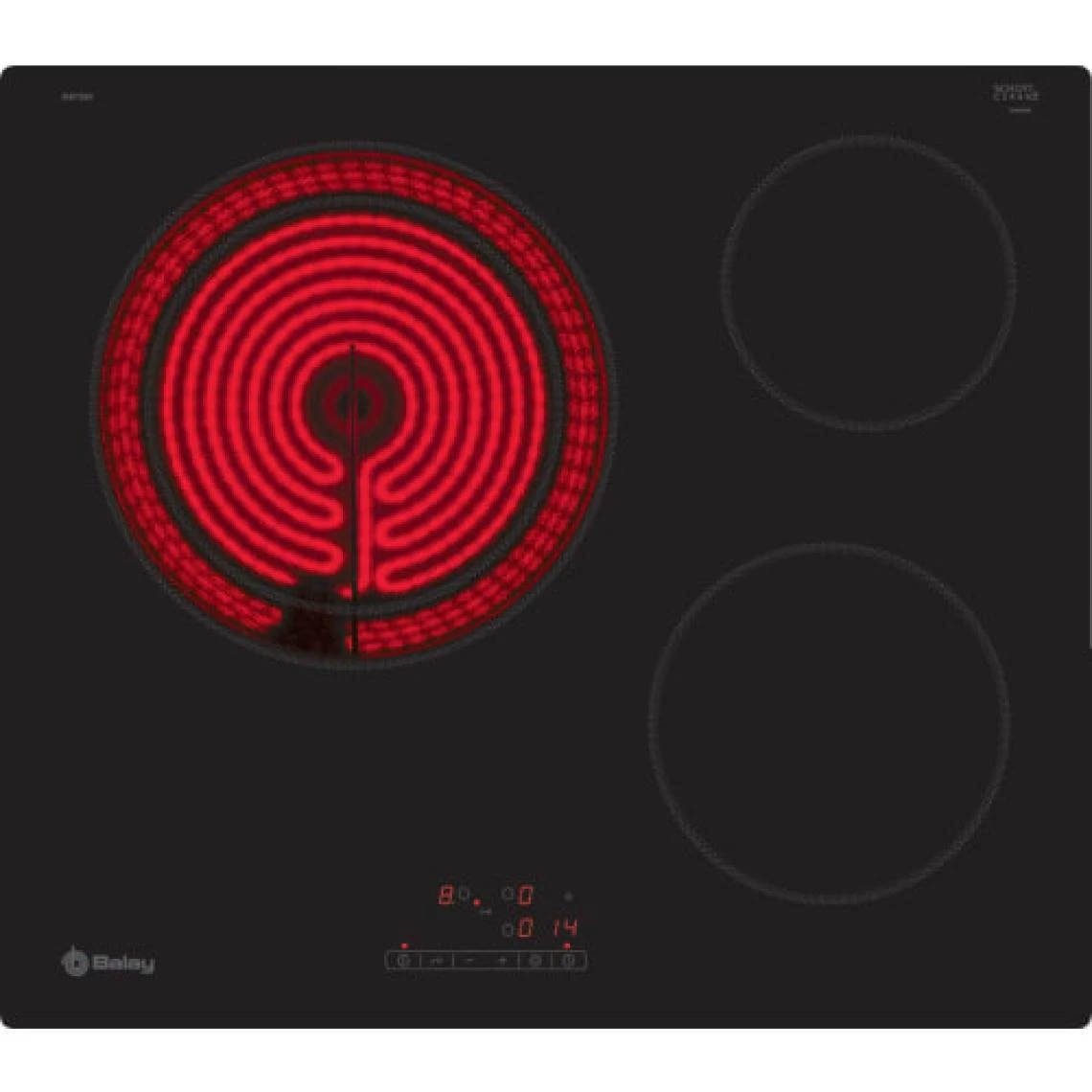 Balay 3EB715ER Table De Cuisson Sécurité Enfant 60cm 5700W 3 Foyers Céram...