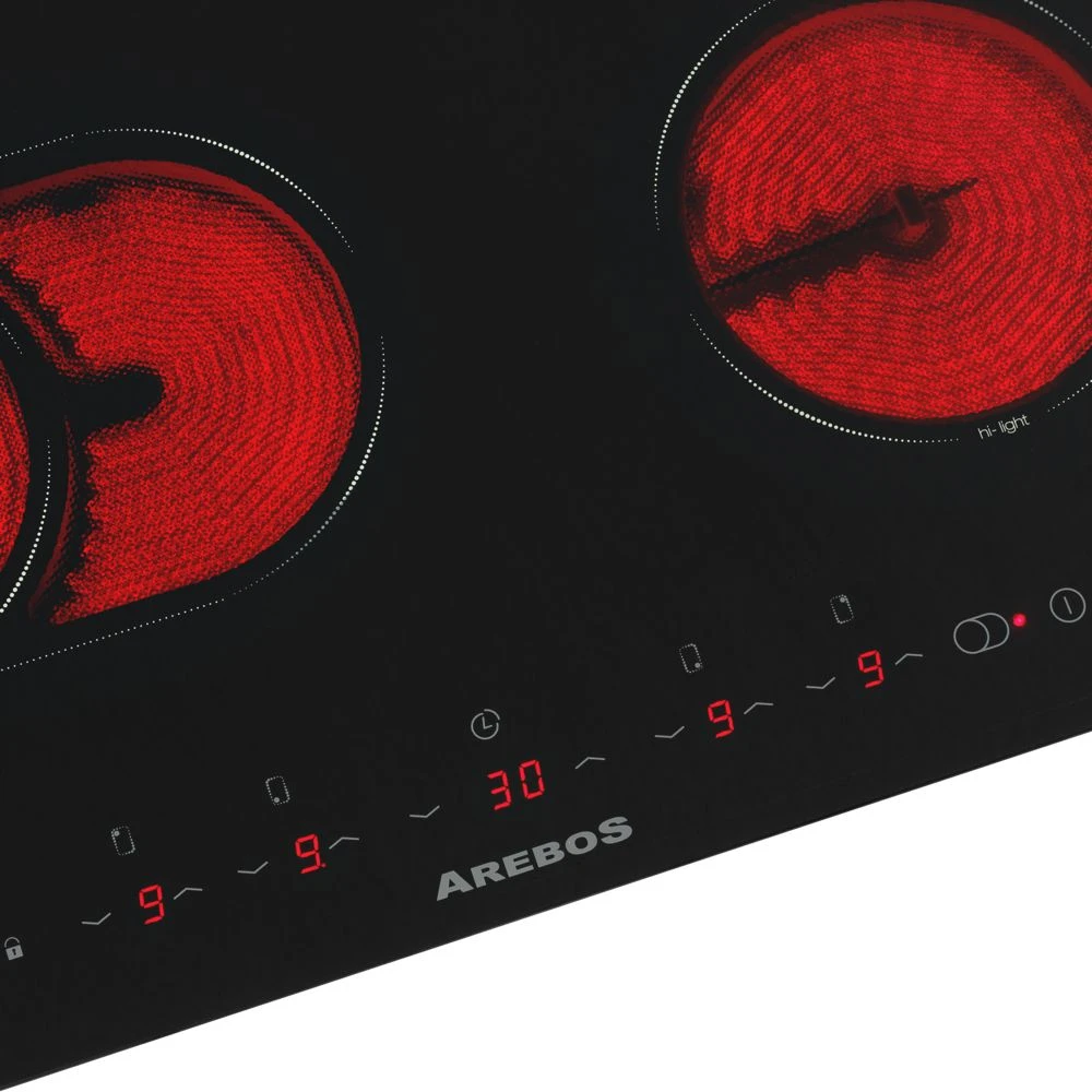 AREBOS Table De Cuisson Plaque Vitrocéramique Verre Contrôle Cuisini... – Image 3