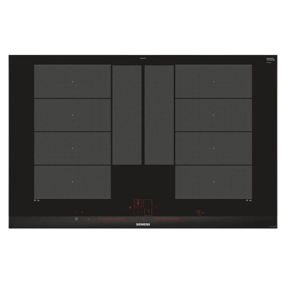 Siemens Table De Cuisson Ă Induction 80cm 4 Feux 7400w Flexinduction Noir - E...