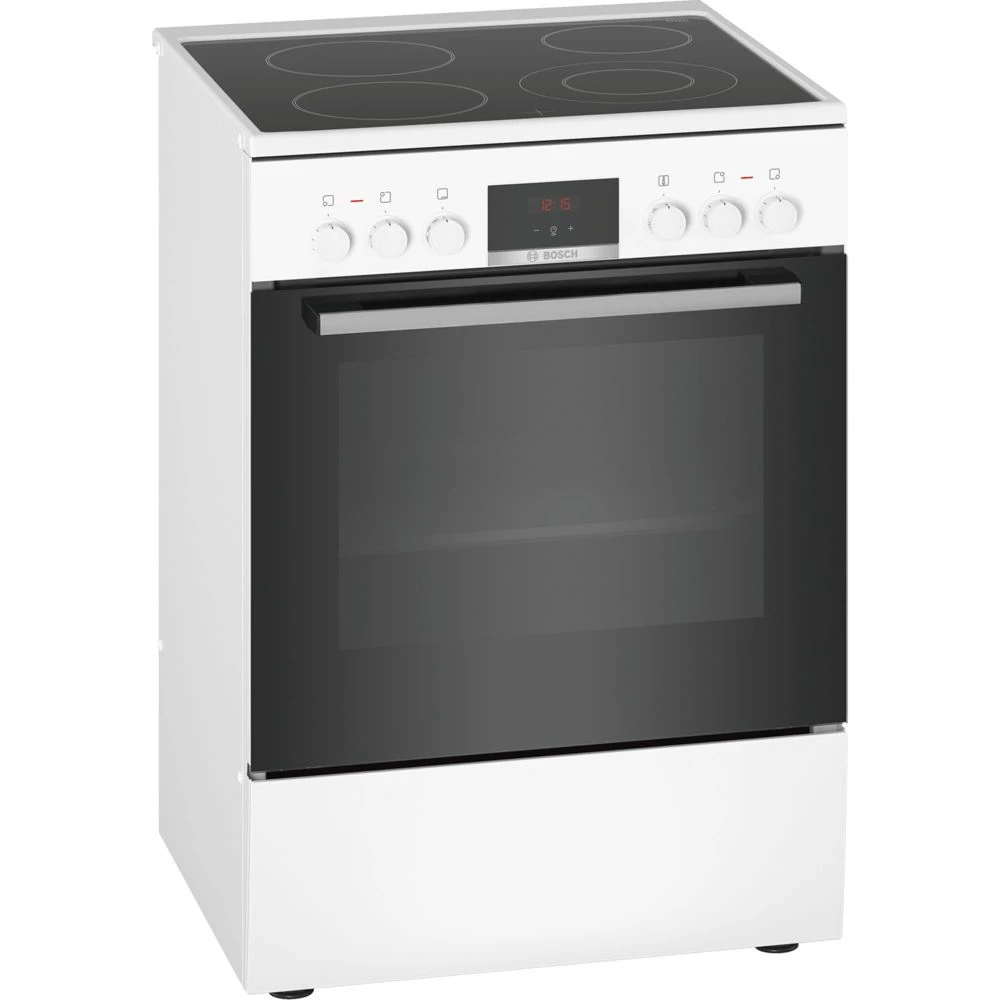 Cuisinière Vitrocéramique 66l 4 Feux Blanc - Hkr39i120 - BOSCH