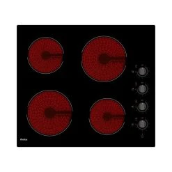 Amica - Table De Cuisson Vitrocéramique 60cm 4 Feux 6000w Noir - Avm3...