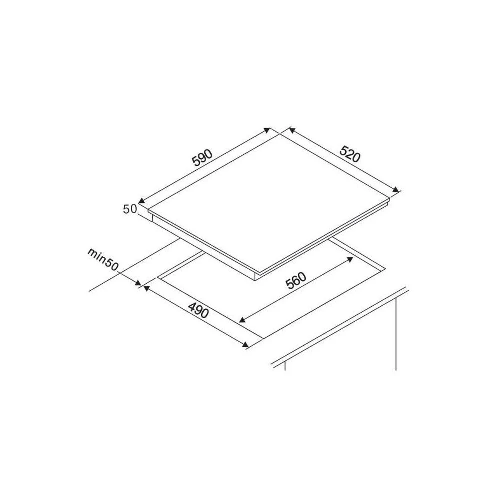 Amica - Table De Cuisson Vitrocéramique 4 Feux 6000w Noir - Av3540c – Image 2