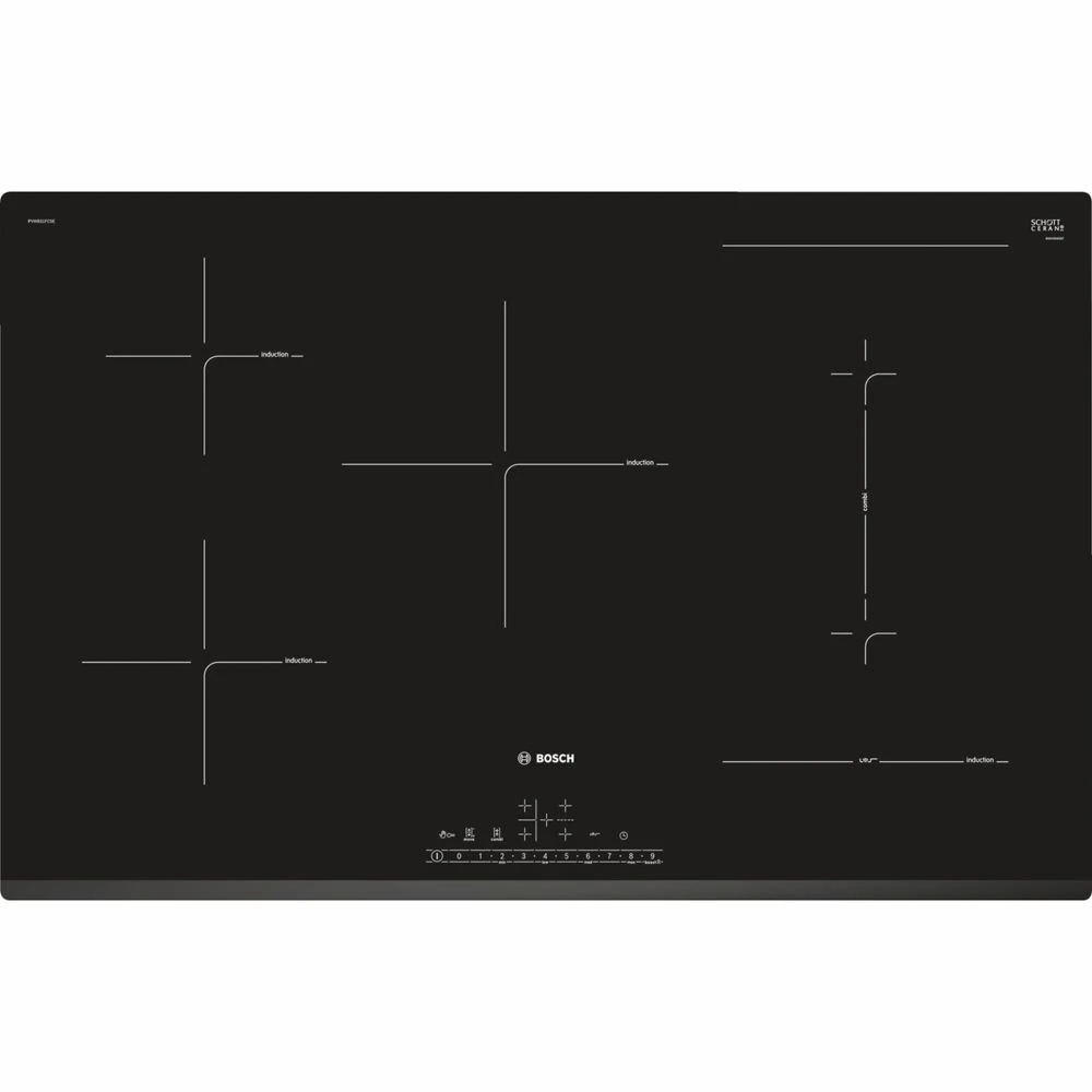 Bosch Table De Cuisson à Induction 80cm 5 Feux 7400w Noir - Pvw831fc5e - BO...