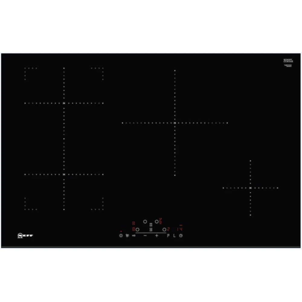 NEFF Table De Cuisson à Induction 80cm 4 Foyers 7400w Noir - T48fd13x2 - N...