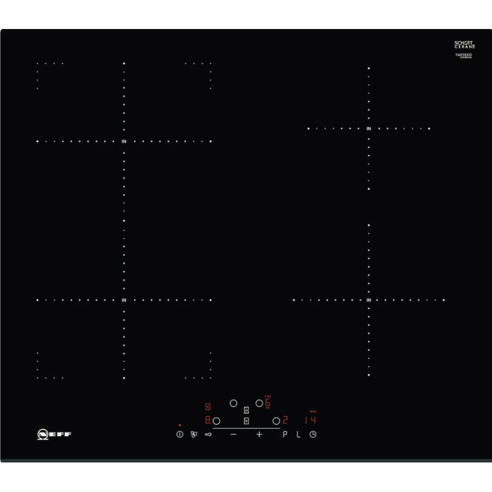 NEFF Table De Cuisson à Induction 60cm 4 Foyers 6900w Noir - T46fd53x2 - N...