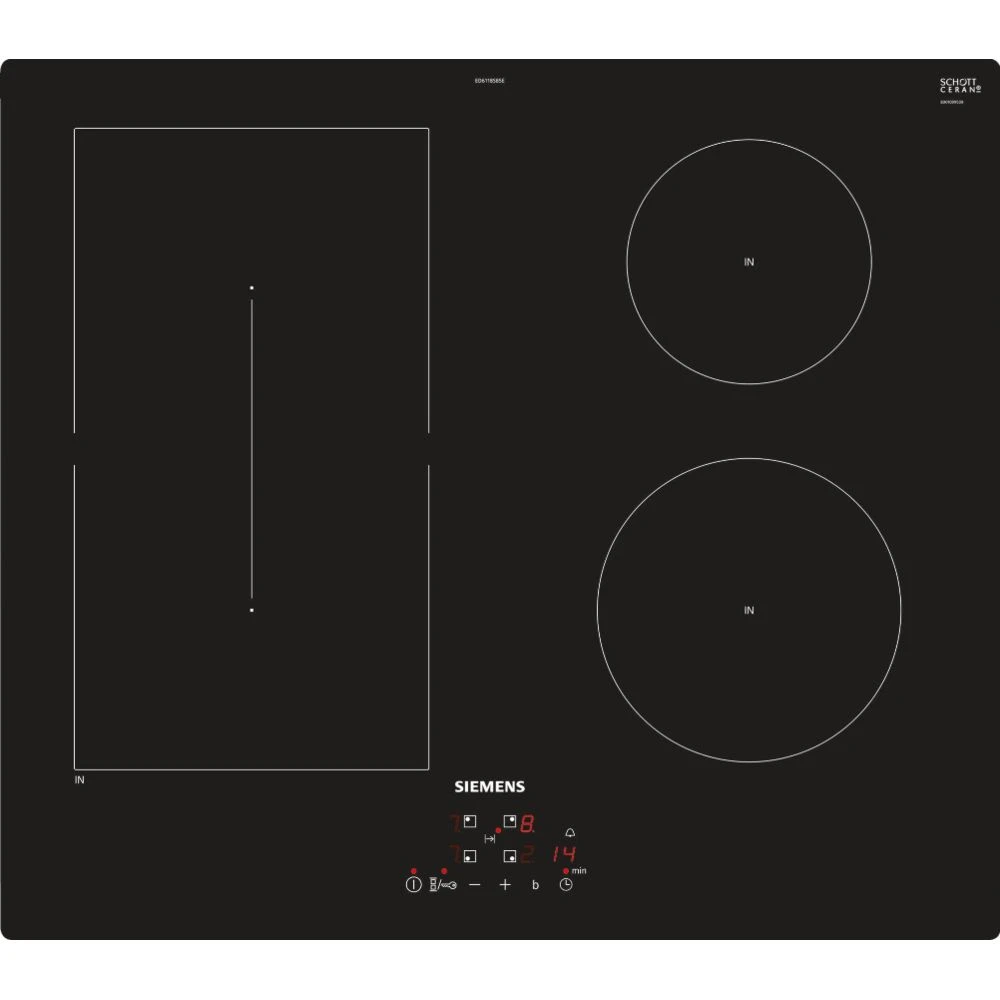 Siemens Table De Cuisson à Induction 60cm 4 Foyers 6900w Noir - Ed611bsb5e - ...