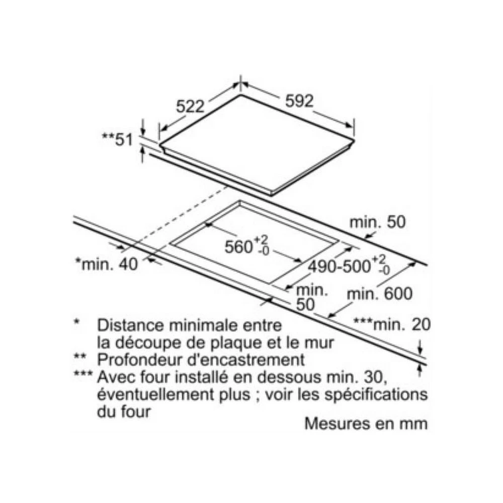 Siemens Table De Cuisson Induction 60cm 4 Feux 7400w Noir - Ed631fqb5e - SIEME... – Image 2