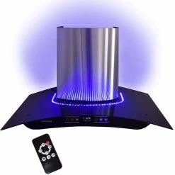 Syntrox-germany Hotte Aspirante 90 Cm Avec LED Bleue, écran Tactile Et Télécommande