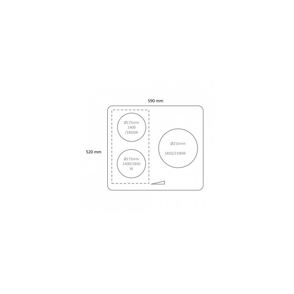 Mezieres TABLE INDUCTION 3 ZONES MODULABLES FLEX MÉZIÈRES – Image 4