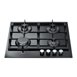 Whirlpool AKT 6455/NB Plaque Gaz Minuteur 60 Cm 4 Foyers 8000W Verre Noir