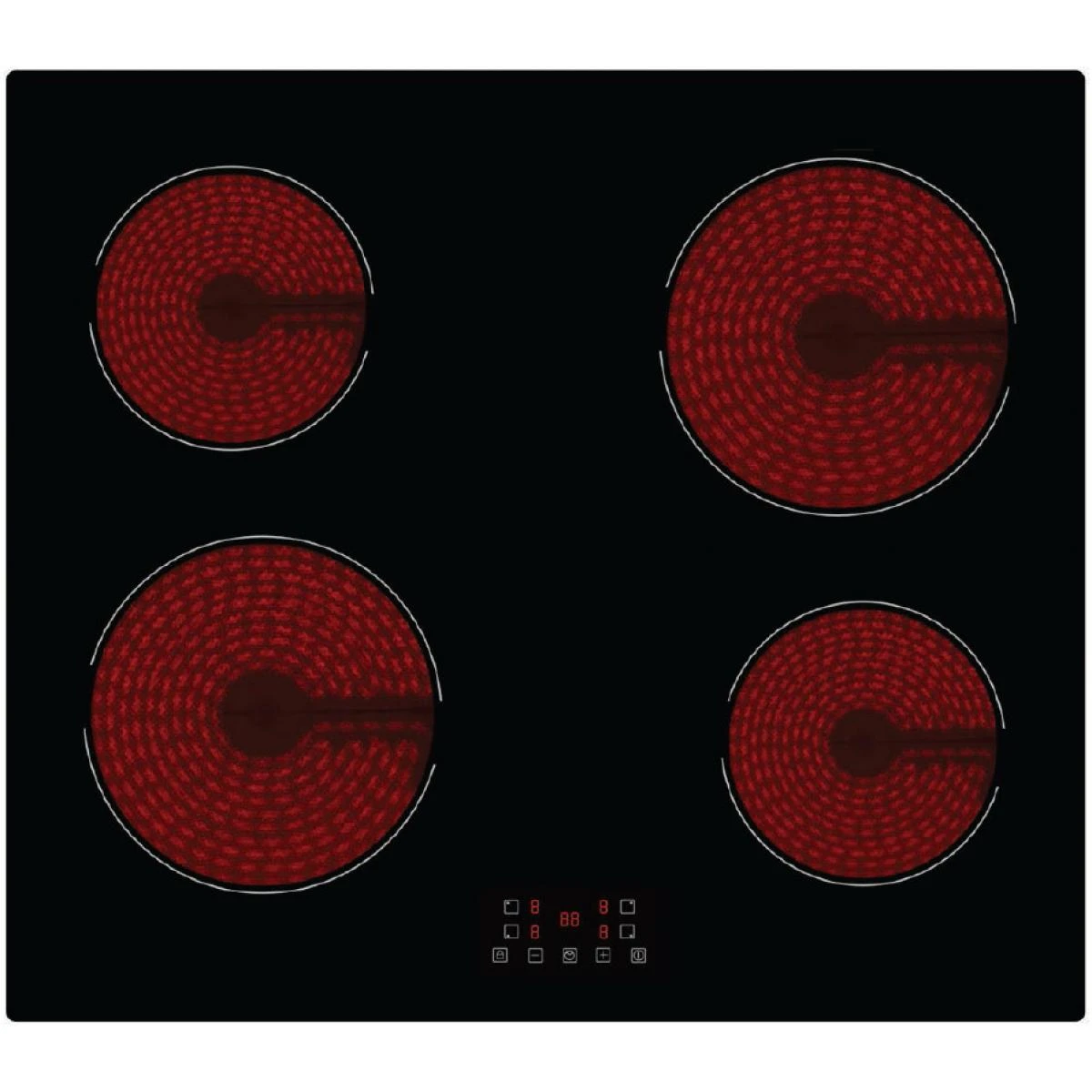 Amica Table De Cuisson Vitrocéramique 60cm 4 Feux 6000w Noir - Av3540 - AMI...