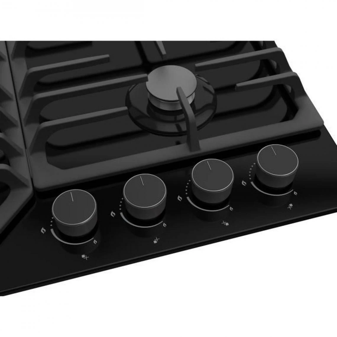 Amsta AMTG4FWB - Table De Cuisson - Gaz - 8800 Watts - 4 Foyers - Noir – Image 2