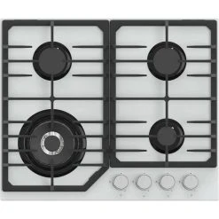 Amsta AMTG4FWW - Table De Cuisson Gaz - 60 Cm - 4 Foyers - 8800 Watts - Blan...