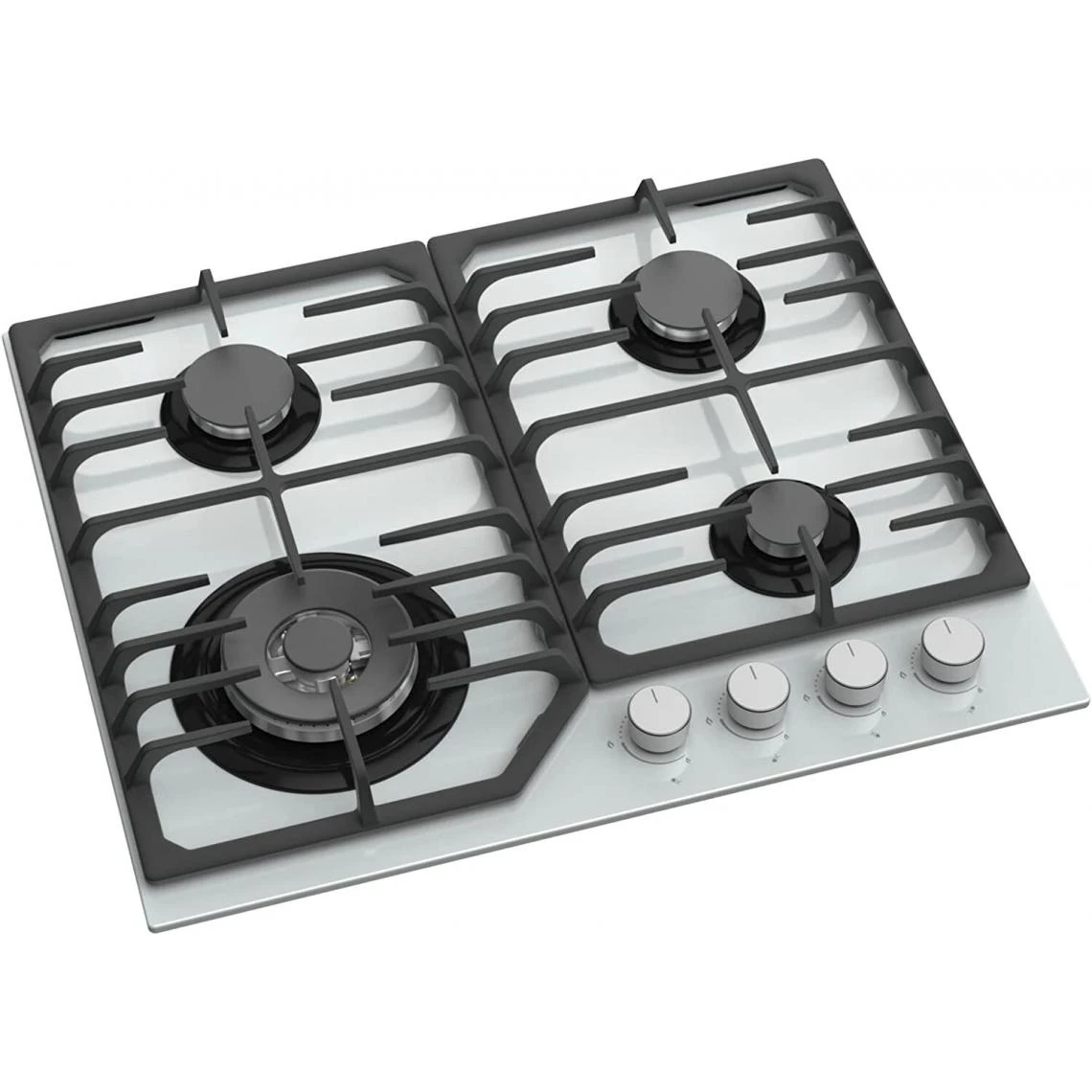 Amsta AMTG4FWW - Table De Cuisson Gaz - 60 Cm - 4 Foyers - 8800 Watts - Blan... – Image 2