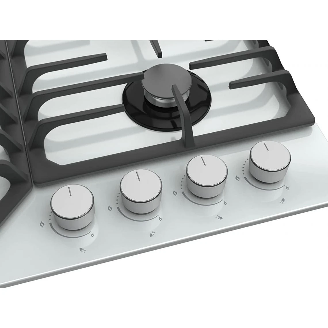 Amsta AMTG4FWW - Table De Cuisson Gaz - 60 Cm - 4 Foyers - 8800 Watts - Blan... – Image 3