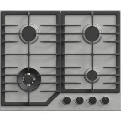 Amsta AMTG4FWX - Table De Cuisson Gaz - 60 Cm - 4 Foyers - 8800 Watts - Inox