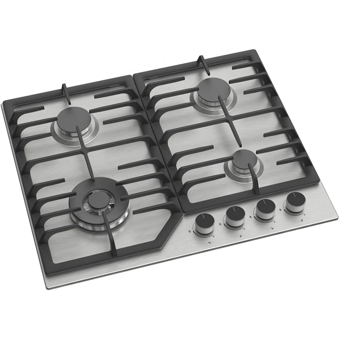 Amsta AMTG4FWX - Table De Cuisson Gaz - 60 Cm - 4 Foyers - 8800 Watts - Inox – Image 2