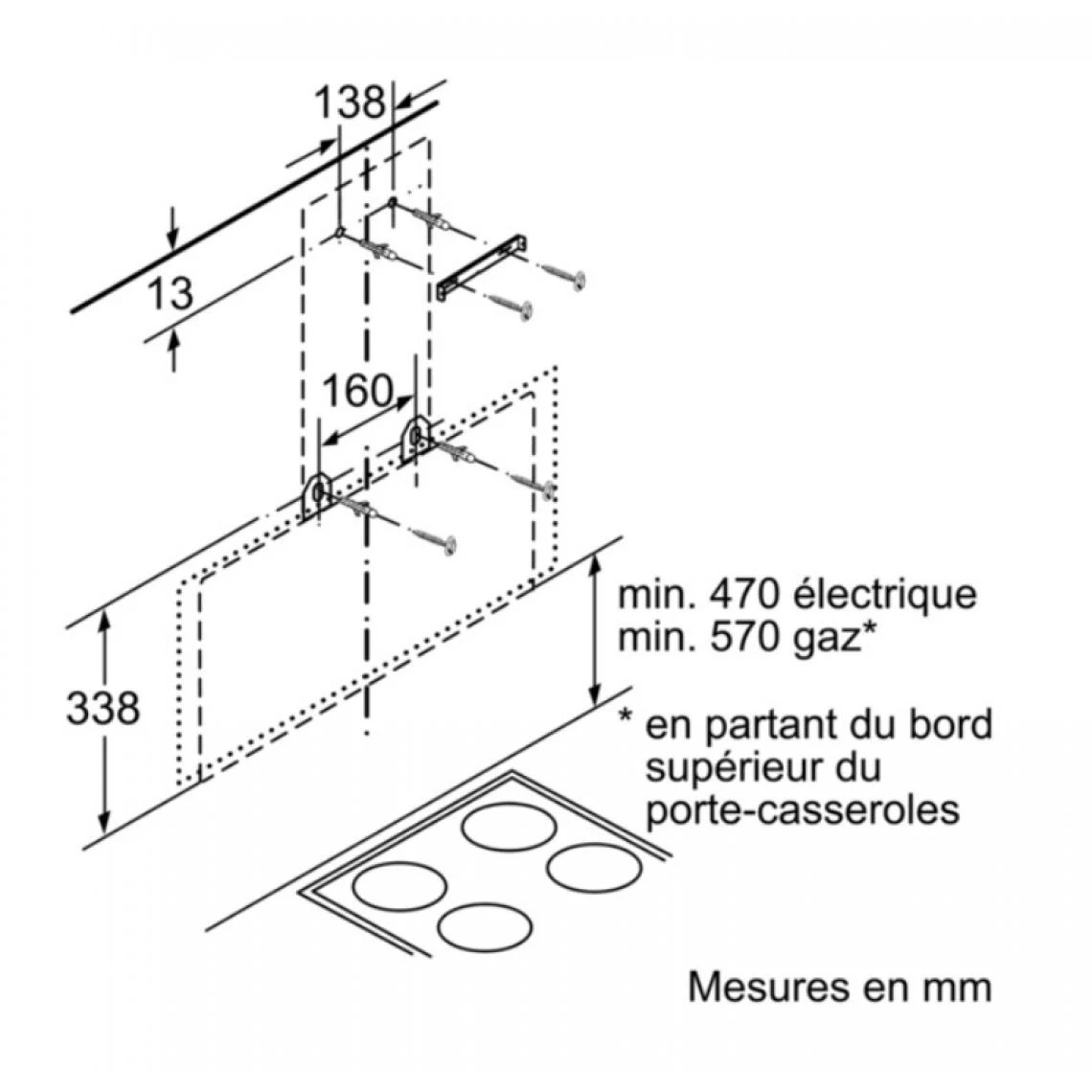 Hotte Décorative Inclinée 90cm 580m3/h Noir - Dwk095g60 - BOSCH – Image 4
