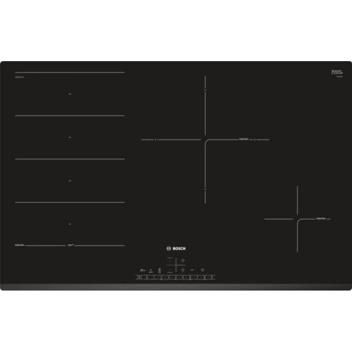 Bosch Table De Cuisson Ă Induction 80cm 4 Feux 7400w Flexinduction Noir - P...