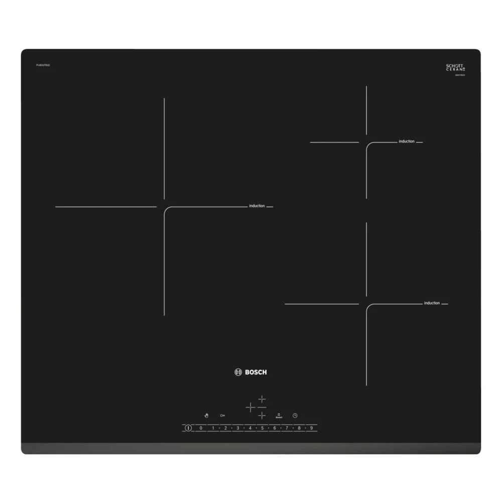 Bosch Table De Cuisson à Induction 60cm 3 Feux 7400w Noir - Pij631fb1e - BO...