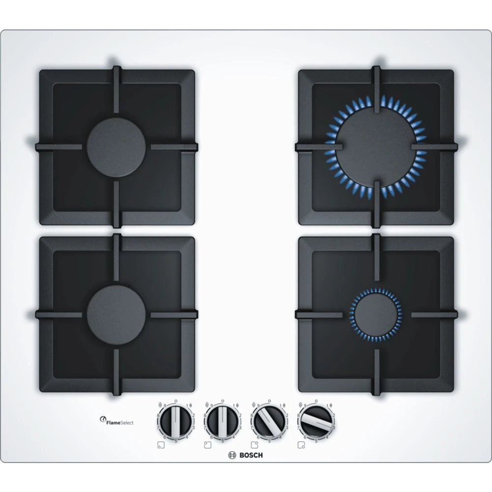 Table Verre Gaz 60cm Blanc Semi-fleur - Ppp6a2b20 - BOSCH