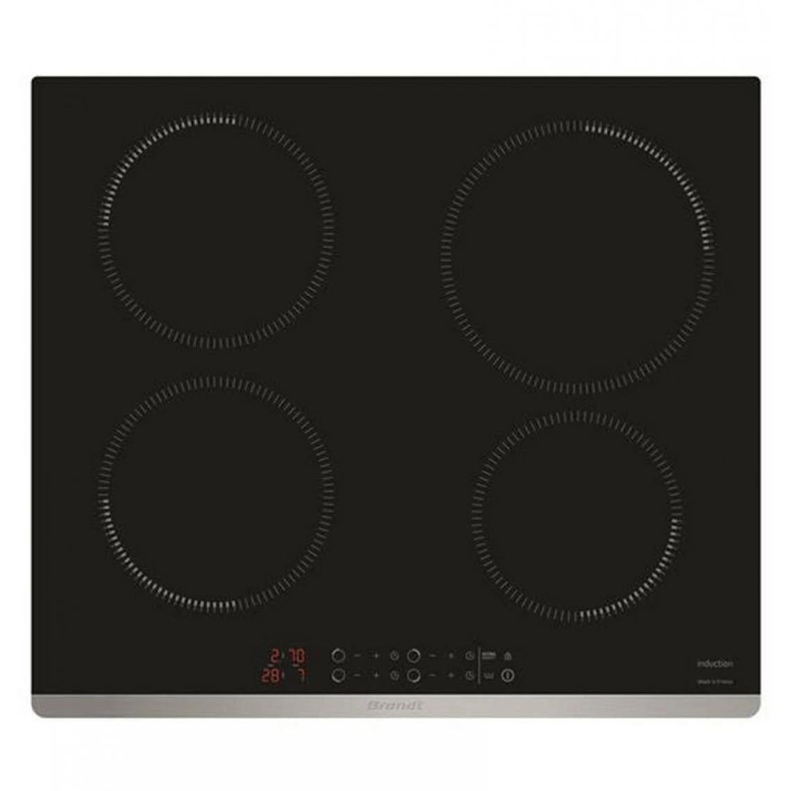 Table De Cuisson Induction 60cm 4 Feux 7400w Noir - Bpi1641ux - BRANDT