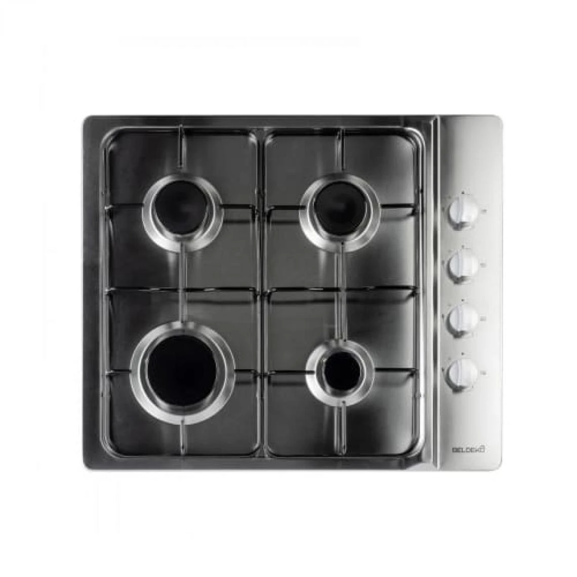 Beldeko BTG4Z-E01IX/B Plaque De Cuisson Fonte Intégré 4 Zones Gaz Encastré ... – Image 2