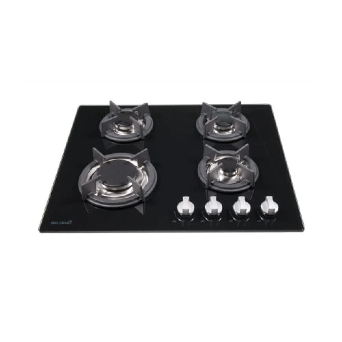 Beldeko BTG4Z-F01VNO/B Plaque Gaz 3000W 4 Foyers Verre Noir – Image 2