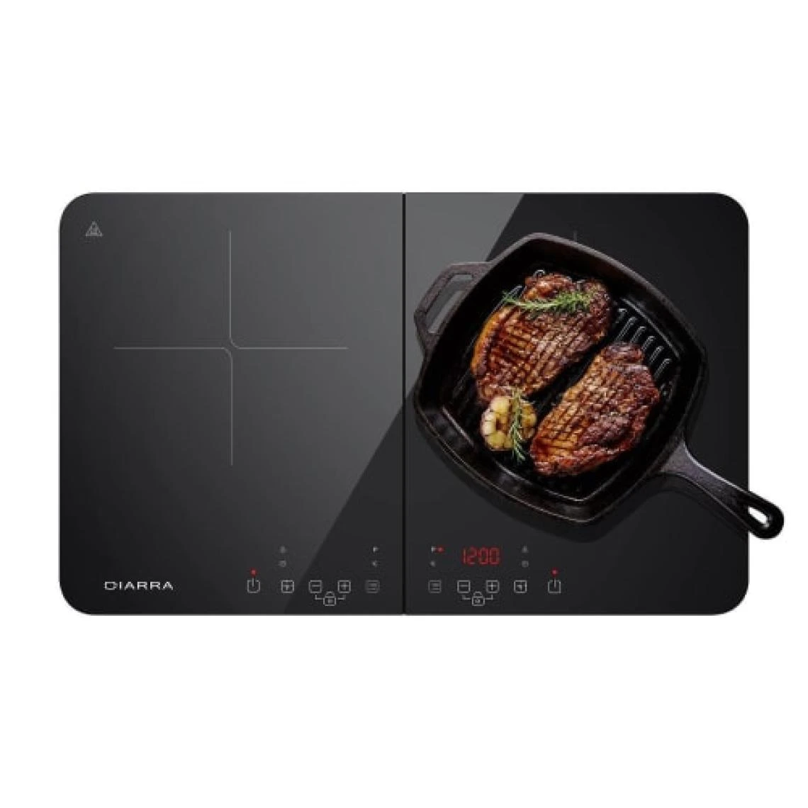 CIARRA CBTIH2 Table De Cuisson 3500W 2 Brûleurs 9 Niveaux De Puissance Comma... – Image 3