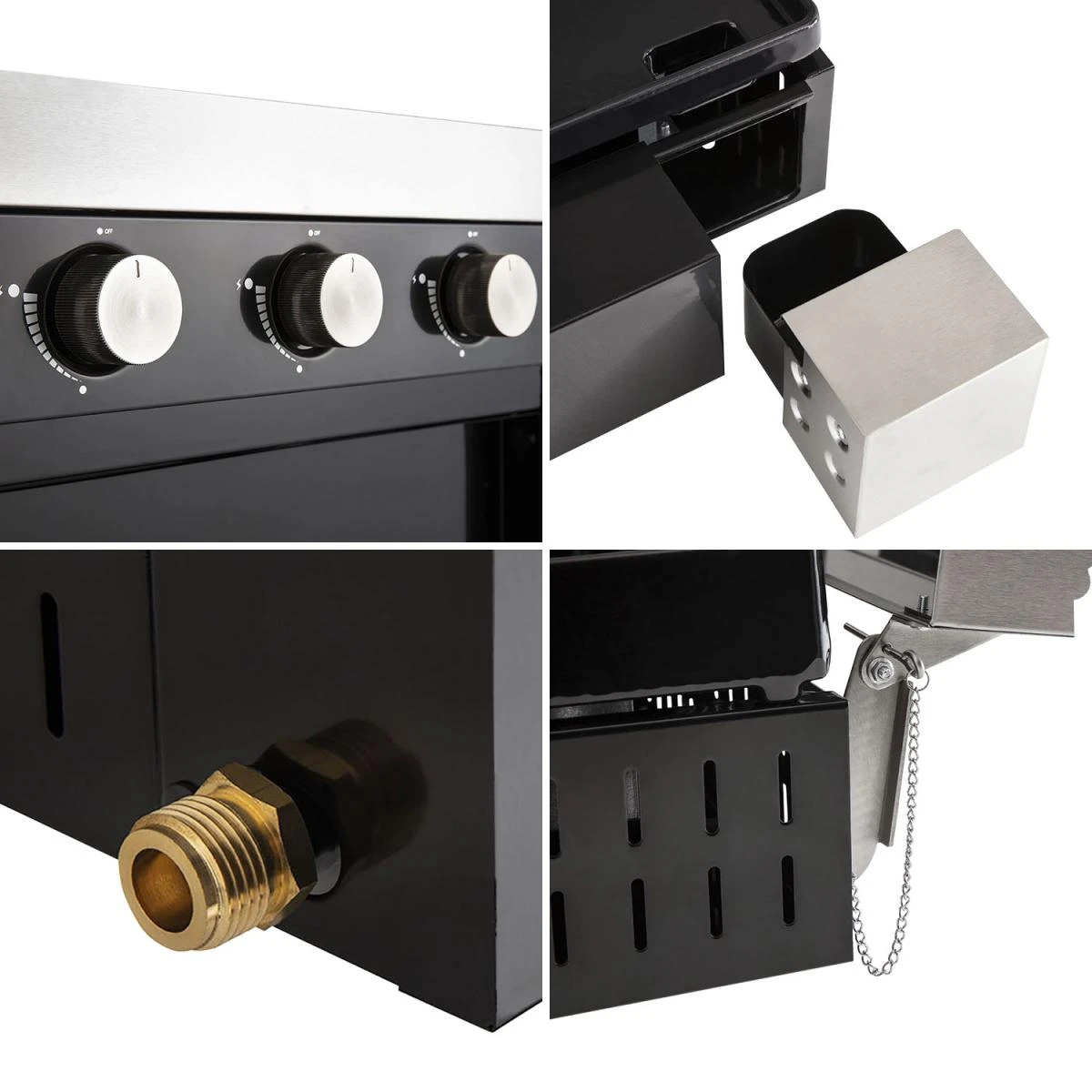 Cook In Garden Cook'in Garden - Plancha Gaz En Fonte FINESTA Sur Chariot - 3 Brûleur... – Image 3