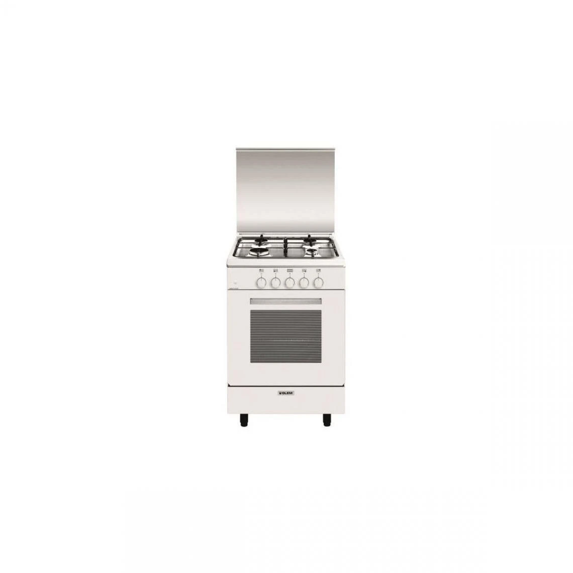 Glem Cuisinière Alpha 53 X 50 Cm Blanche/plan De Cuisson Inox - Four Tout ... – Image 3