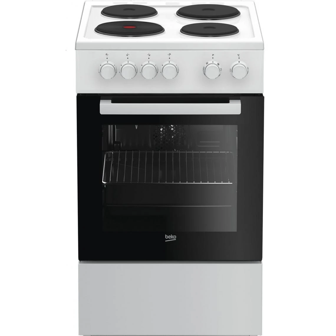 Cuisinière électrique A 65l 4 Feux Blanc - Fss56000gwc - BEKO