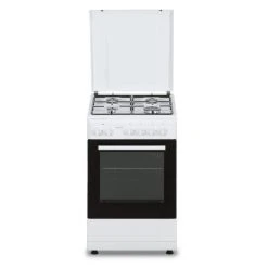 Cuisiniere Gaz OCEANIC OCEACG50GW - 4 Feux - L49,8 XP61 XH 86 Cm - Bla...
