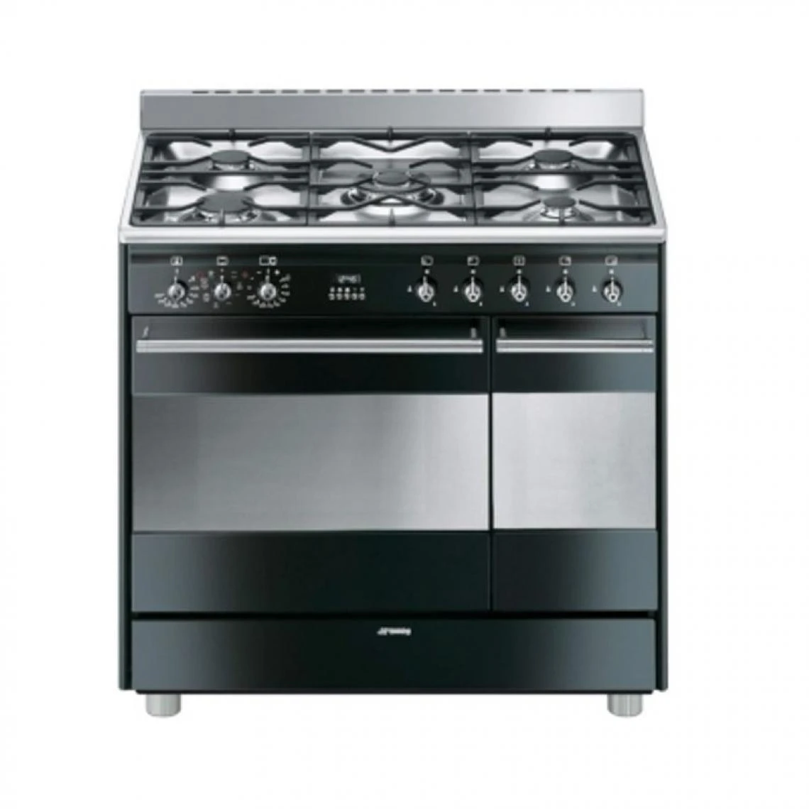 Cuisinière Gaz SMEG SCB92MN8 5 Foyers Double Fours