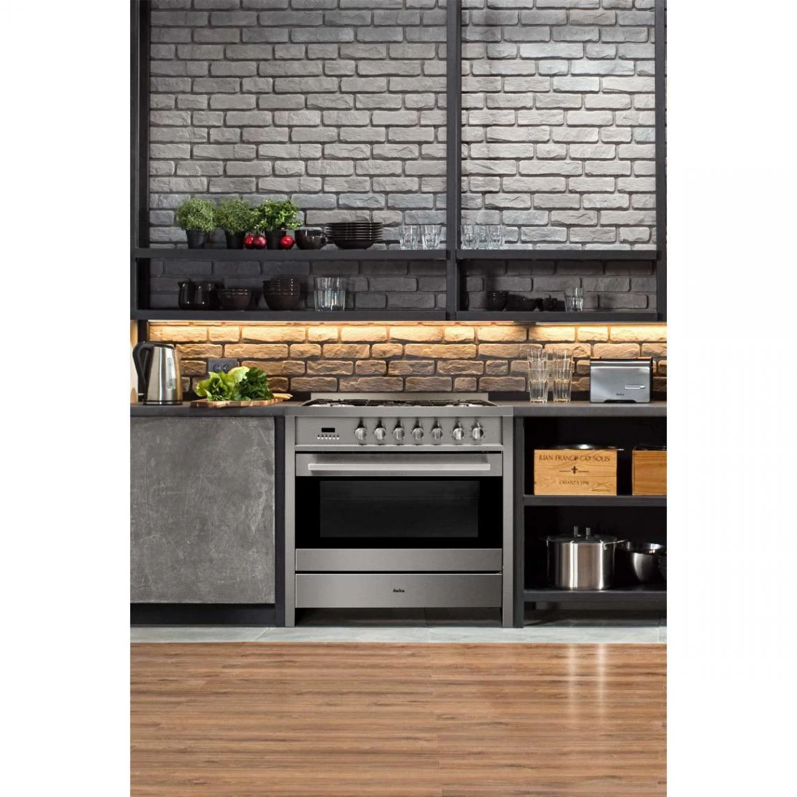 Piano De Cuisson Gaz 103l 5 Feux Inox - Acms2005xs - AMICA – Image 4