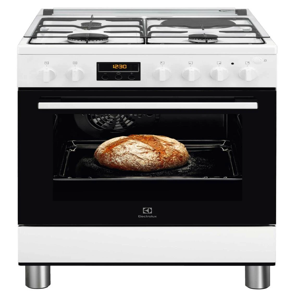 Cuisinière Mixte A 54l 4 Feux Blanc - Lkm648588w - ELECTROLUX