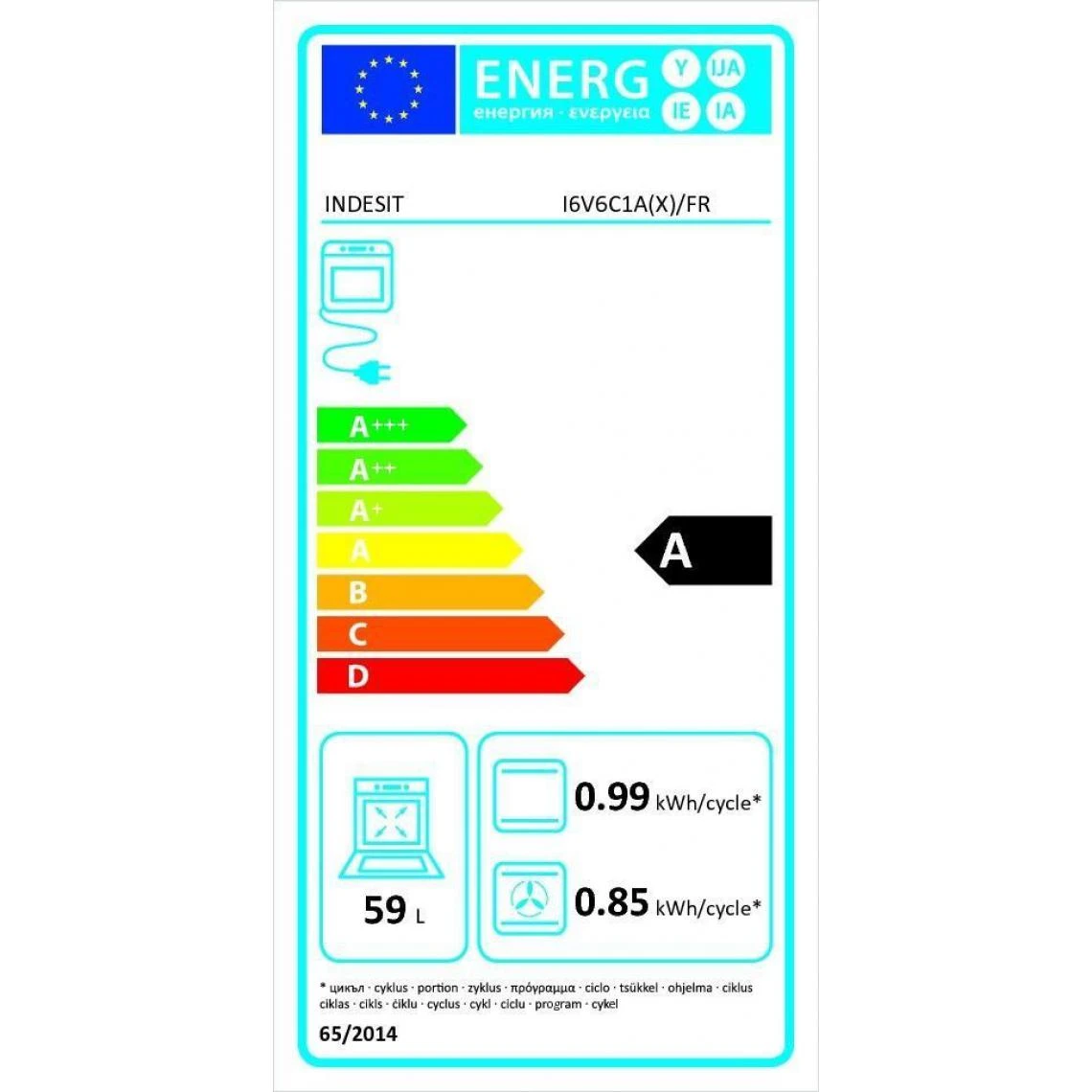 Cuisinière Vitrocéramique 59l 4 Feux Inox - I6v6c1axfr - INDESIT – Image 2