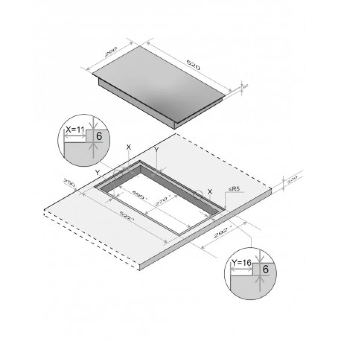 Mezieres DOMINO 2 ZONES VITROCÉRAMIQUE MANETTES – Image 4