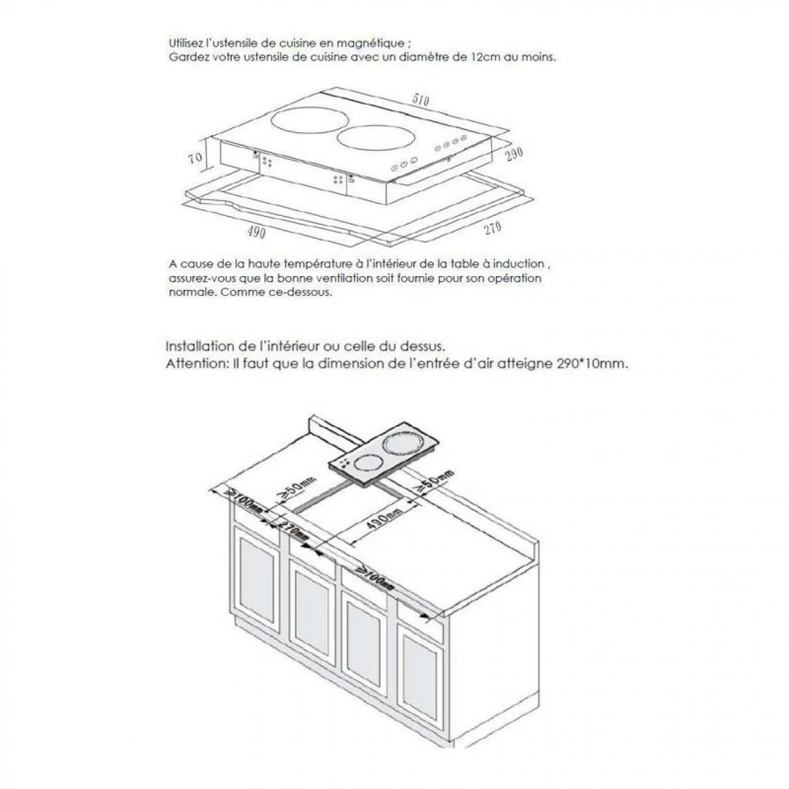 Domino Induction SIGNATURE STI2B/2 2 Foyers Noir – Image 3