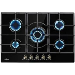 Klarstein DSM-Victoria-5-BK Table De Cuisson 3600W 220V Alimenté Au Gaz 5 Foyer...