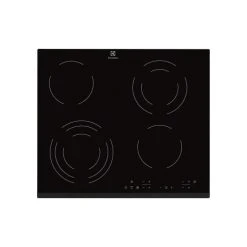 Electrolux EHF6343FOK Table De Cuisson 1200W 240V 4 Foyers Vitrocéramique Noir