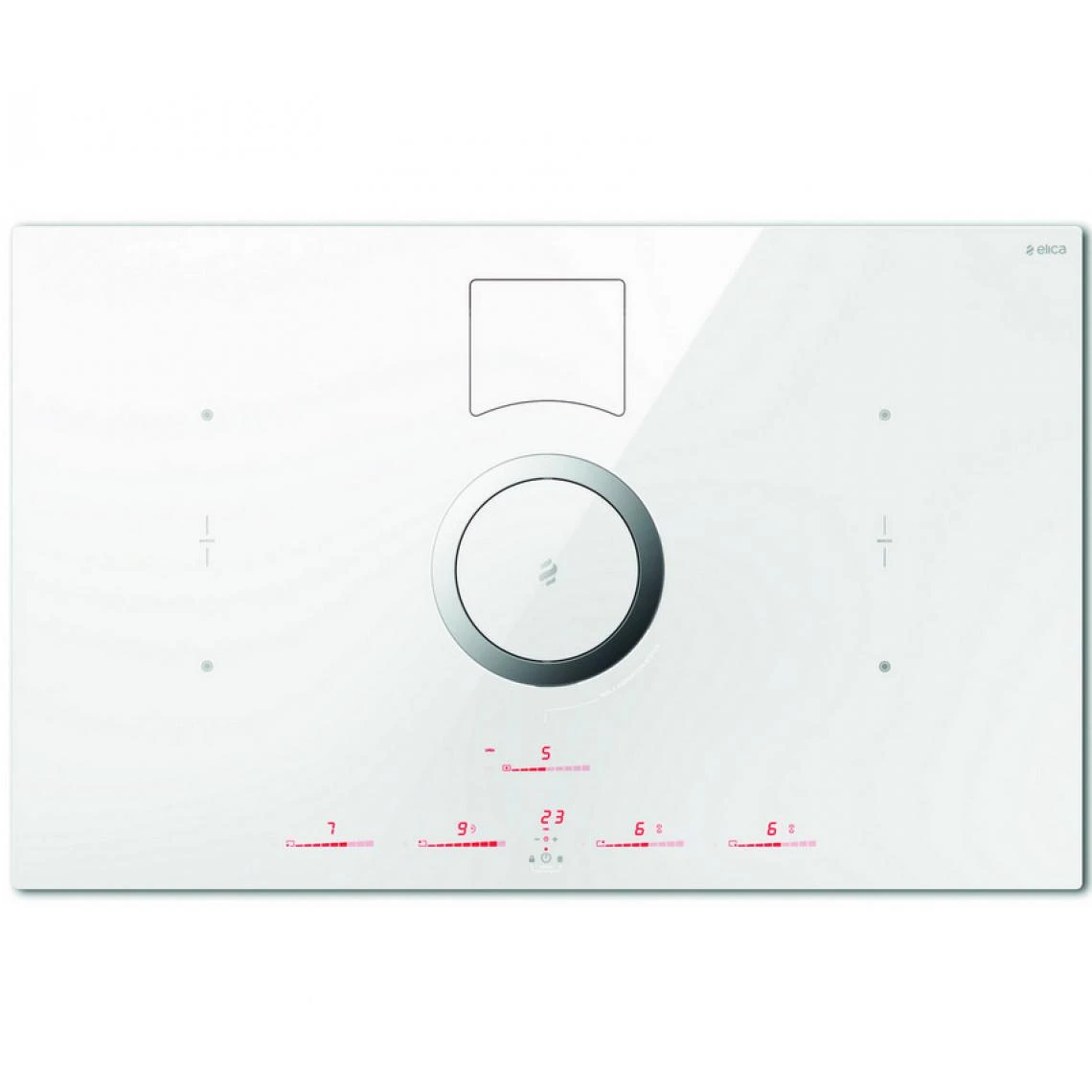 Elica Table De Cuisson Aspirante Induction 83cm 4 Feux 7400w Blanc - Prf0146...
