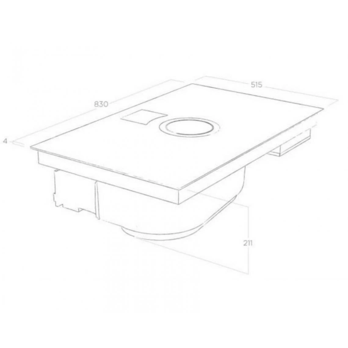 Elica Table De Cuisson Aspirante Induction 83cm 4 Feux 7400w Blanc - Prf0146... – Image 2