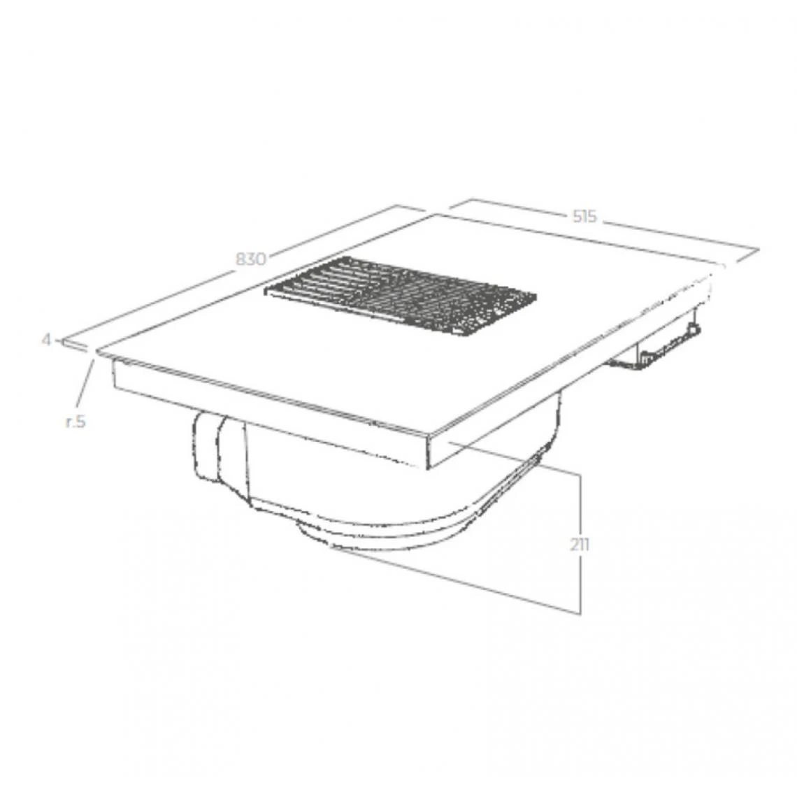 Elica Table De Cuisson Aspirante Induction 83cm 4 Feux 7400w Noir - Prf01477... – Image 2