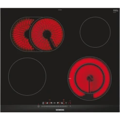 Siemens ET675FNP1E Table De Cuisson 8300W 4 Foyers Câble Électrique Acier In...