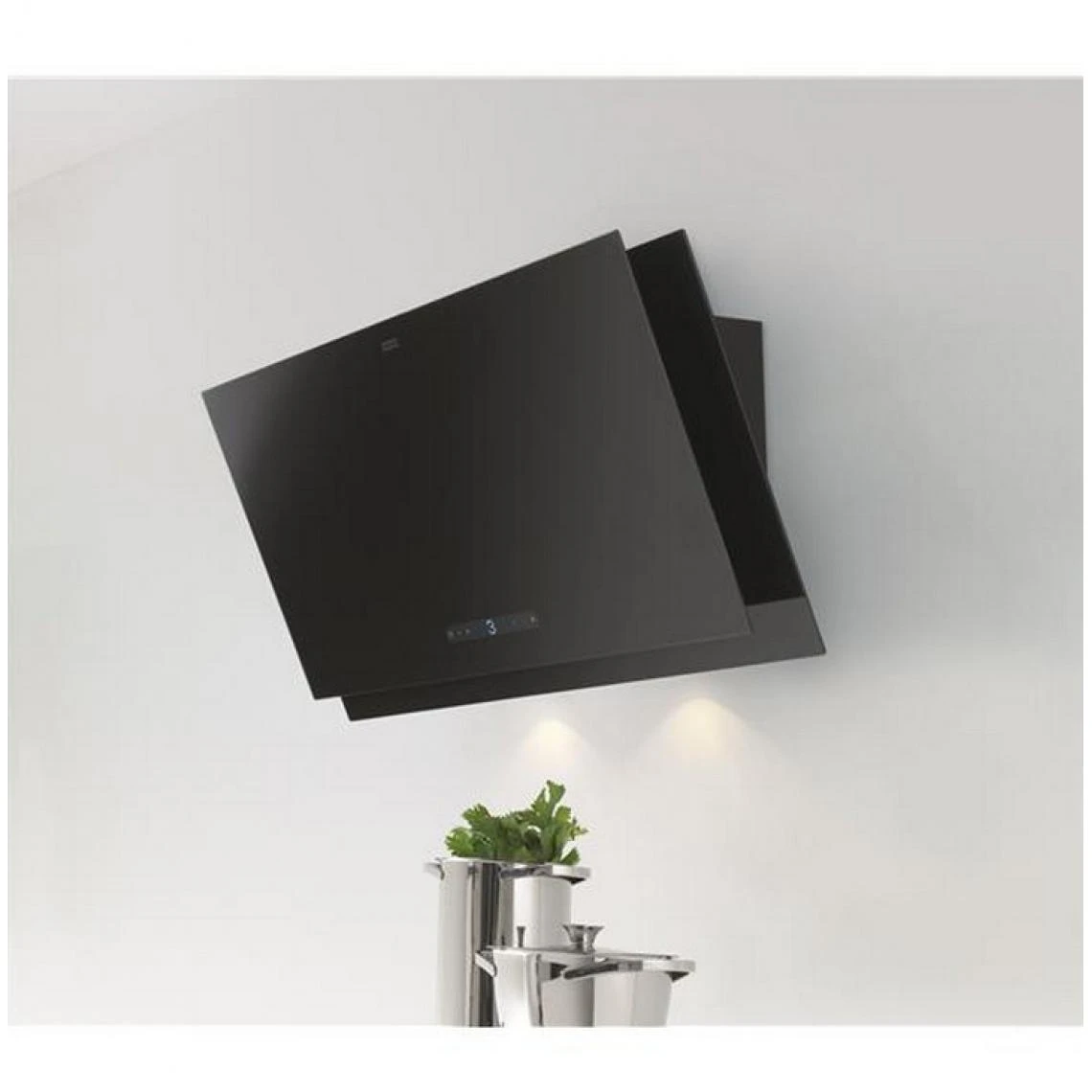 Hotte Décorative Inclinée 90cm 730m3/h Verre Noir - 551823 - FRANKE – Image 3