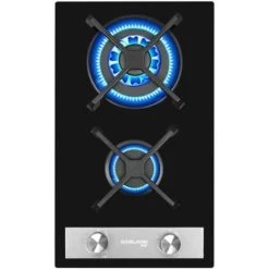 Autrement GH30BF Table De Cuisson 5200W 230V 30cm 2 Foyers Verre Trempé Noir