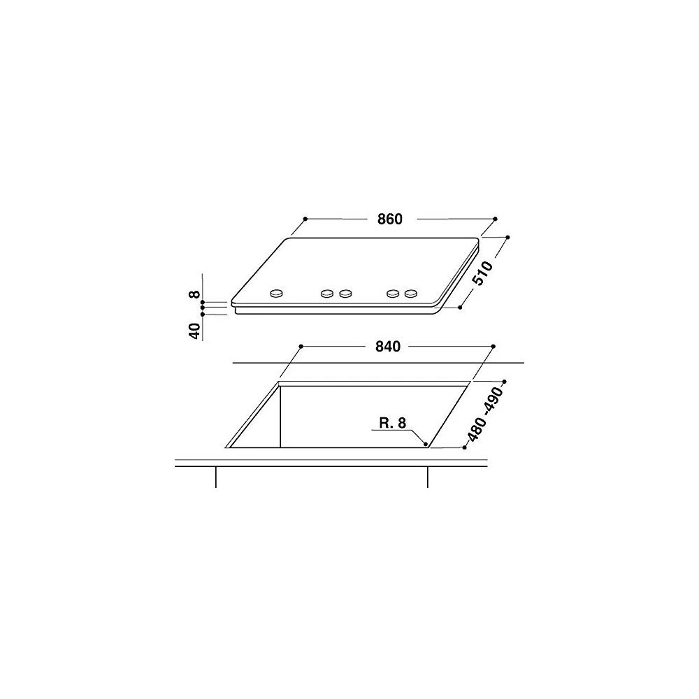 Whirlpool Table De Cuisson à Gaz 5 Foyers – Image 2