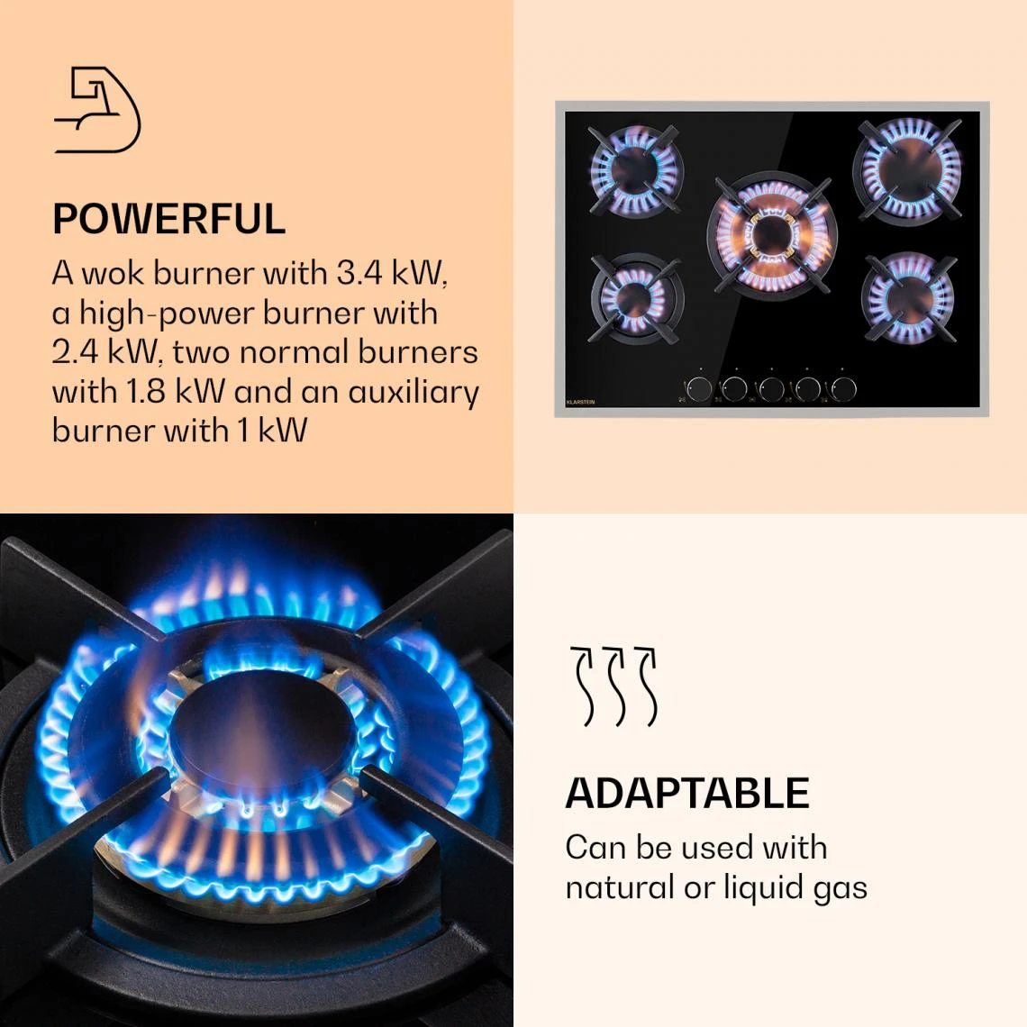 Klarstein Goldflame 5 Prime Noir – Image 4