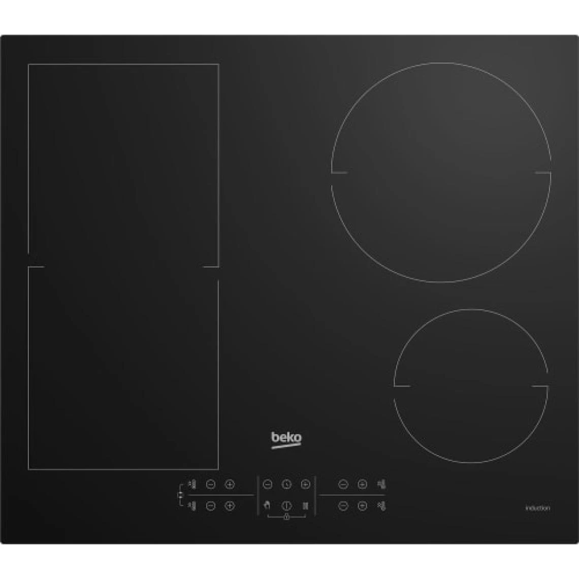Beko HII 64200 Table De Cuisson 7200W 4 Zones De Cuisson Ă Induction 9 Niv...